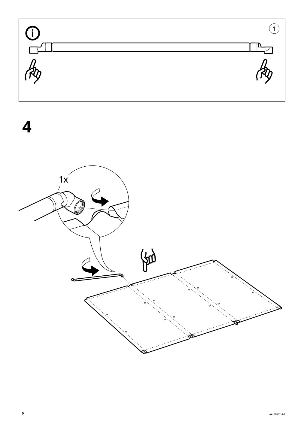 Assembly instructions for IKEA Ytterskaer privacy screen outdoor gray | Page 8 - IKEA YTTERSKÄR privacy screen, outdoor 404.951.36