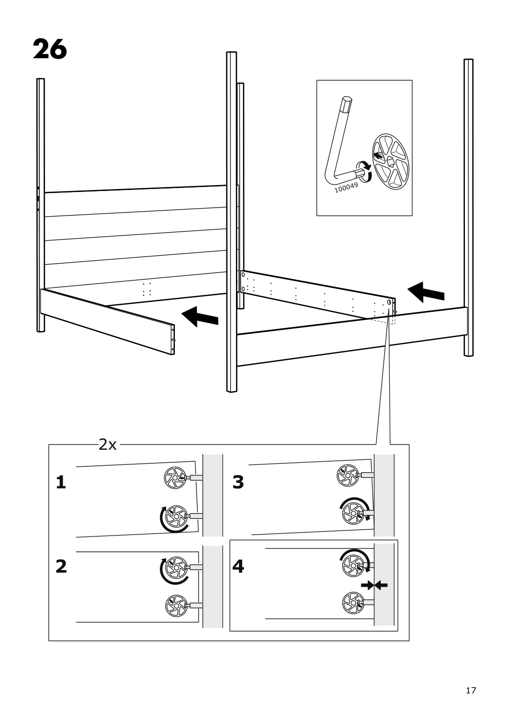 Assembly instructions for IKEA Yttervag four poster bed frame black wood | Page 17 - IKEA YTTERVÅG four-poster bed frame 195.166.64