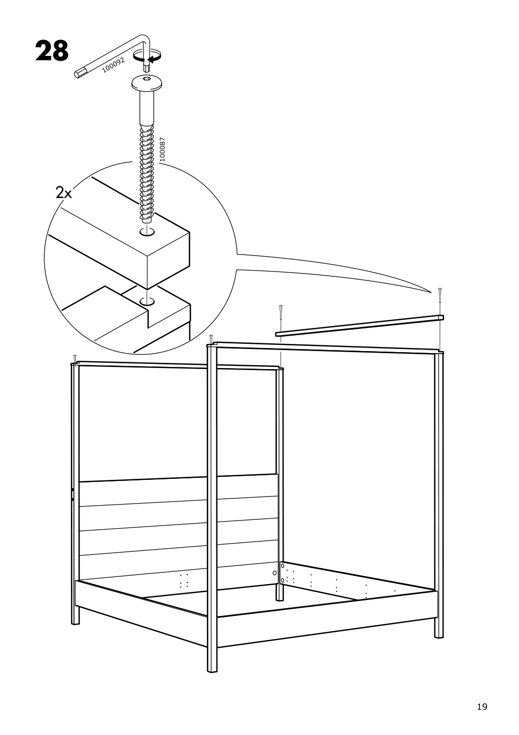 Assembly instructions for IKEA Yttervag four poster bed frame black wood | Page 19 - IKEA YTTERVÅG four-poster bed frame 895.200.78