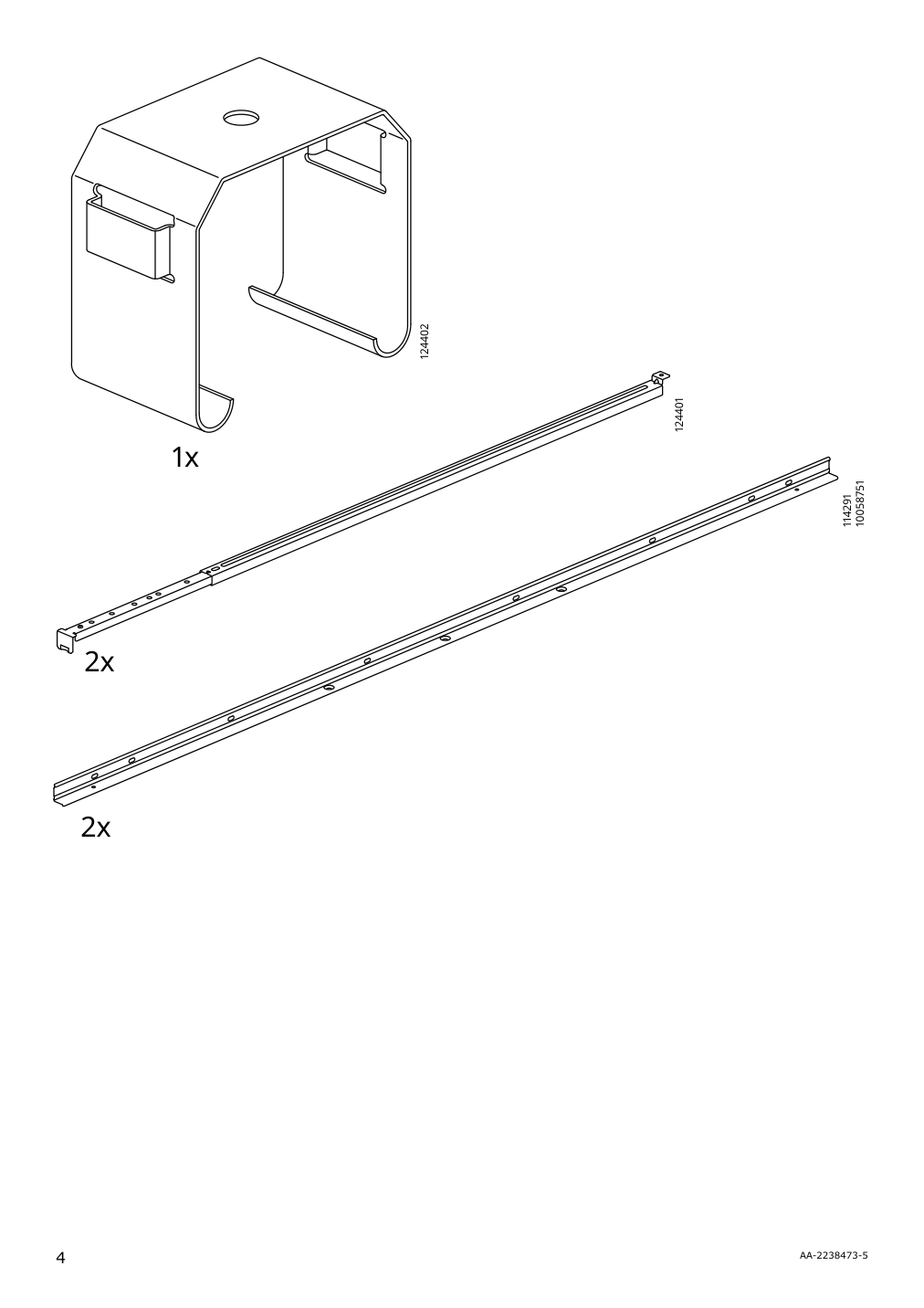 Assembly instructions for IKEA Yttervag four poster bed frame black wood | Page 4 - IKEA YTTERVÅG four-poster bed frame 895.200.78