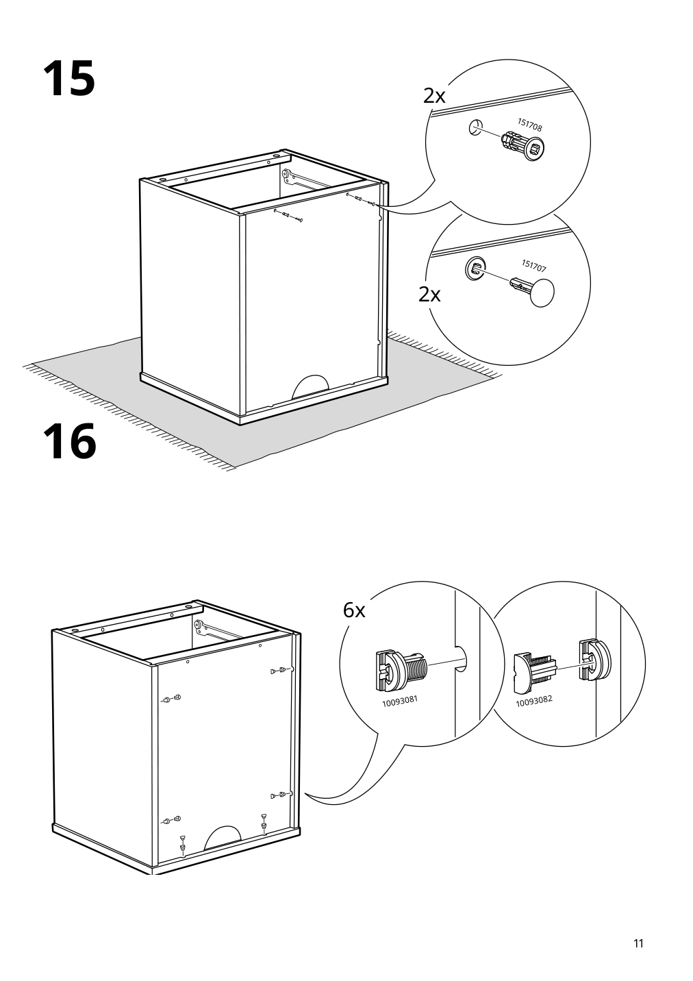 Assembly instructions for IKEA Yttervag nightstand gray brown | Page 11 - IKEA YTTERVÅG nightstand 804.993.97