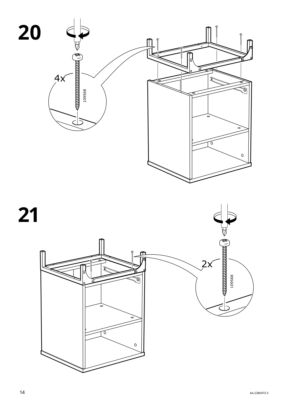 Assembly instructions for IKEA Yttervag nightstand gray brown | Page 14 - IKEA YTTERVÅG nightstand 804.993.97