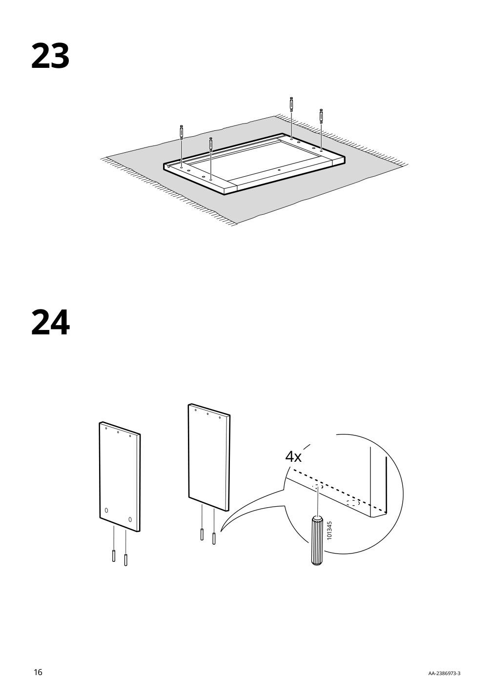 Assembly instructions for IKEA Yttervag nightstand gray brown | Page 16 - IKEA YTTERVÅG nightstand 804.993.97