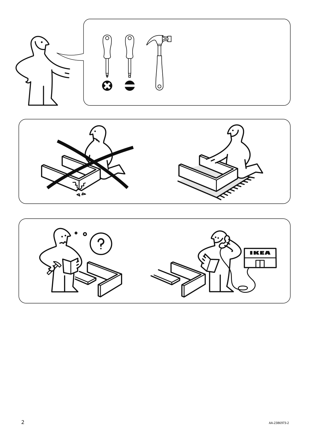 Assembly instructions for IKEA Yttervag nightstand gray brown | Page 2 - IKEA YTTERVÅG nightstand 804.993.97