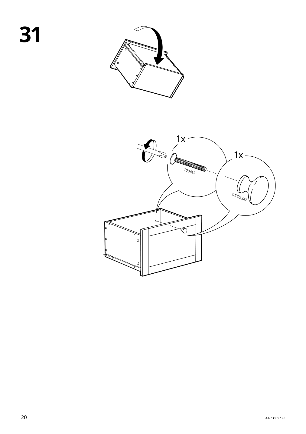 Assembly instructions for IKEA Yttervag nightstand gray brown | Page 20 - IKEA YTTERVÅG nightstand 804.993.97