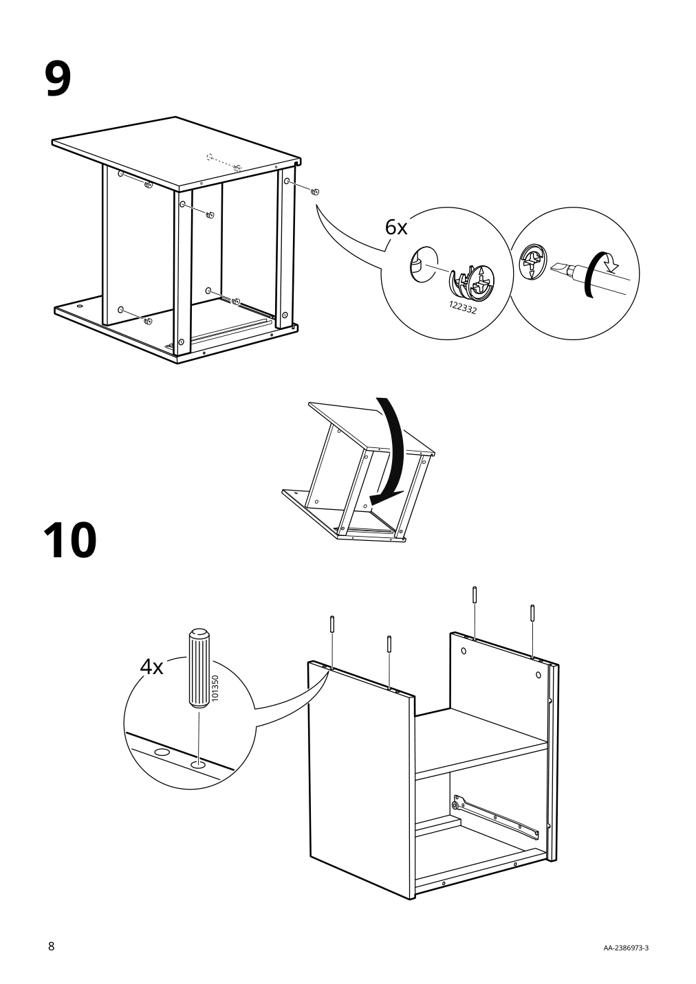 Assembly instructions for IKEA Yttervag nightstand gray brown | Page 8 - IKEA YTTERVÅG nightstand 804.993.97